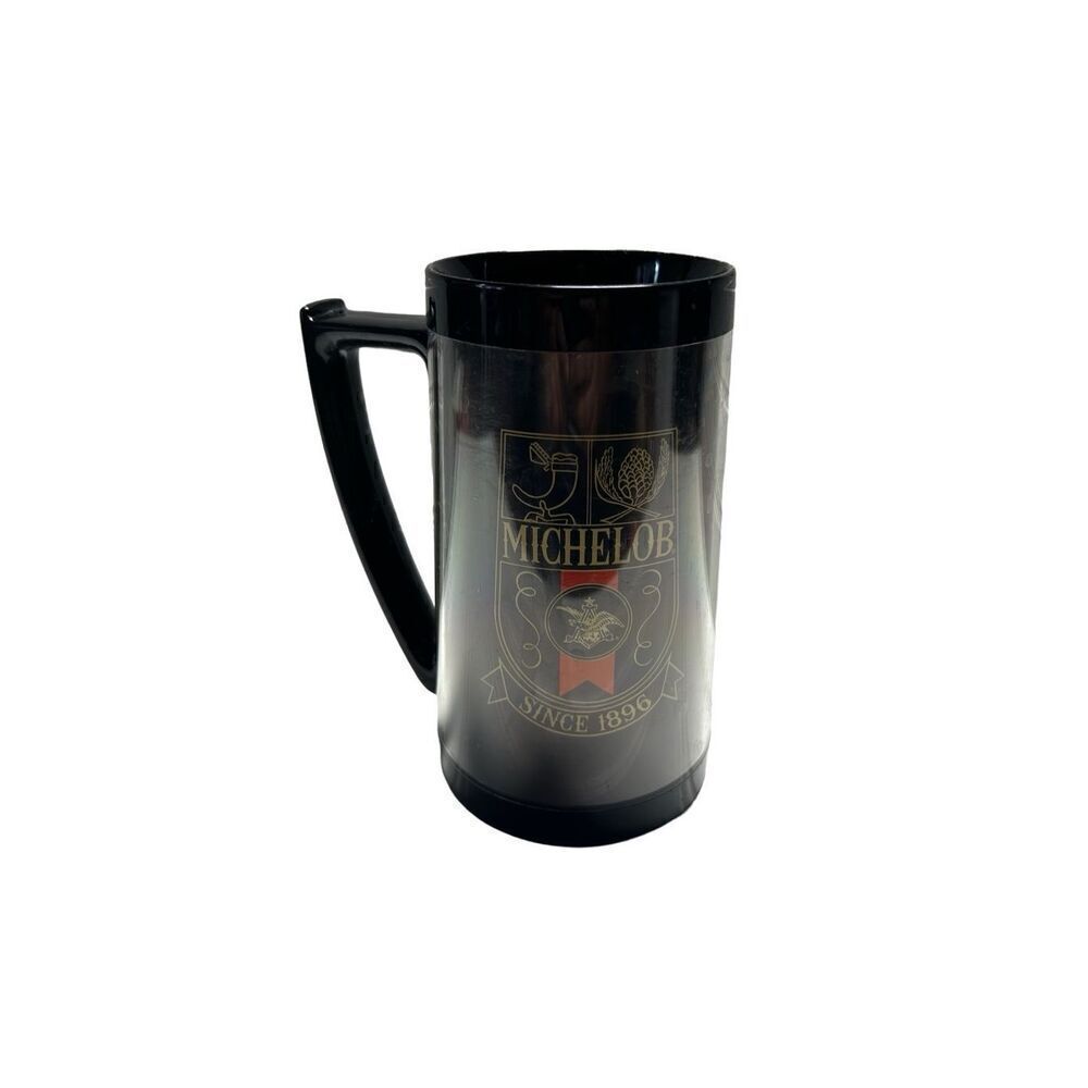 Michelob Thermo Serve Black Plastic Stein